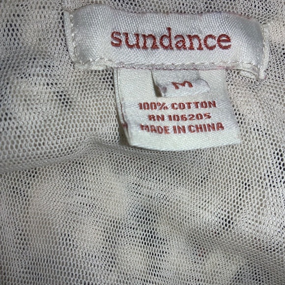 Sundance Ophelia Embroidered lace cotton tunic top Sz M boho cottagecore - Picture 7 of 8